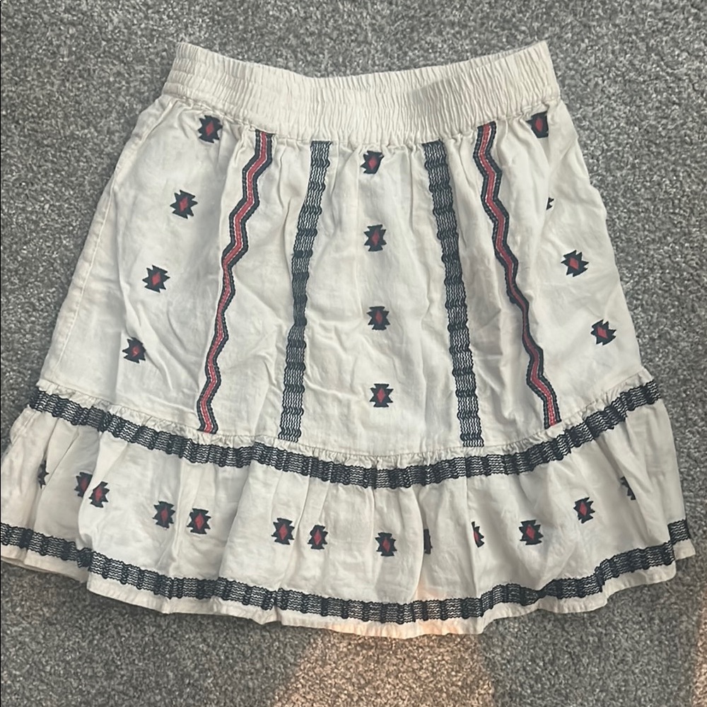 Loft White Skirt